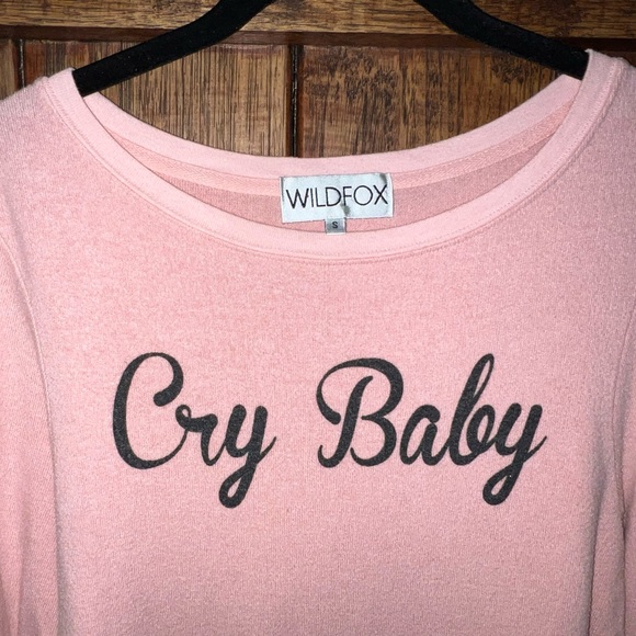 Wildfox Cry Baby Baggy Beach Jumper in Rose Dusty Pink Size Small - Picture 4 of 4